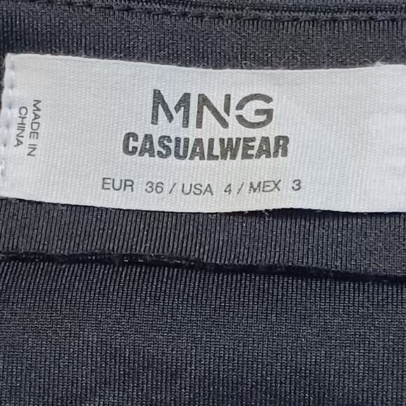 MNG Casualwear Women's Black Pleated Faux Wrap Mini Skirt. 4 - Picture 8 of 10